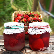 Косметика ручной работы handmade. Livemaster - original item Soap Ripe berries in a handmade jar fruit gift strawberry. Handmade.
