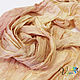 Silk scarf Cream cream-eco-coloring. Scarves. studiya. My Livemaster. Фото №4