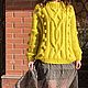 Order  Women's lemon oversize jumper handmade to order. Kardigan sviter - женский вязаный свитер кардиган оверсайз. Livemaster. . Jumpers Фото №3