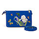 Women's satchel bag ' Embroidery irises and butterflies', Crossbody bag, St. Petersburg,  Фото №1