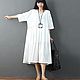White dress with V-vorotnikom MIDI, Dresses, Guangzhou,  Фото №1