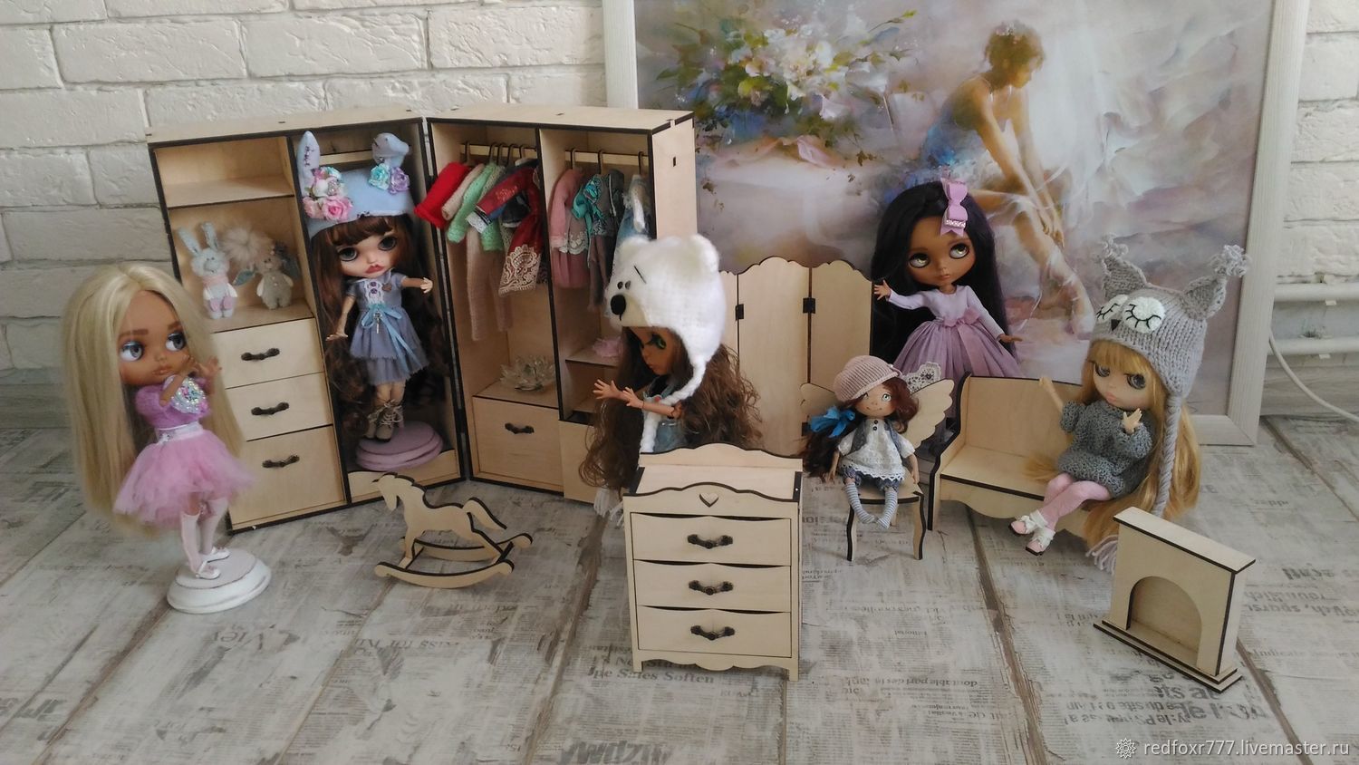 Плетеный кукольный диван из лозы для кукол Барби от Nestwood купить в Украине