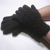 Аксессуары handmade. Livemaster - original item Double women`s knitted gloves. Handmade.