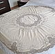 Antique round tablecloth on the table Italy, Vintage interior, Naples,  Фото №1