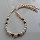 Pearls Natural pearl beads with garnet gift for a woman. Beads2. BalticAmberJewelryRu Tatyana. Online shopping on My Livemaster.  Фото №2