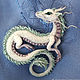 Dragon Brooch ' Haku'. Brooch beads. White dragon. Brooches. master Alena Litvin. Online shopping on My Livemaster.  Фото №2