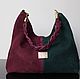 Suede bag, plum and emerald. Classic Bag. Olga'SLuxuryCreation. Online shopping on My Livemaster.  Фото №2