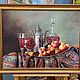 Картина маслом «Натюрморт с вишней и персиками» 60х80. Картины. Картины маслом  Prostokartina (prostokartina). Интернет-магазин Ярмарка Мастеров.  Фото №2