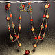 Long chain with carnelian. Necklace. martynko (designvsego). Online shopping on My Livemaster.  Фото №2