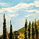 Painting Crimea 'Road with cypresses' oil. Pictures. Lana Zaitceva. My Livemaster. Фото №5