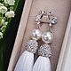 Earrings brush ' White lilies of the valley'. Tassel earrings. nadinbant (Nadinbant). Online shopping on My Livemaster.  Фото №2