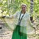  Openwork stole-down spider web with embroidery, Wraps, Urjupinsk,  Фото №1