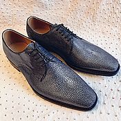 Обувь ручной работы handmade. Livemaster - original item Men`s derby, made of genuine polished sea stingray leather!. Handmade.