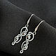 Order Dangling earrings with stones, lace frivolite earrings. moonlace. Livemaster. . Earrings Фото №3