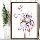 Flowers. Wind and herbs.Watercolor, Pictures, St. Petersburg,  Фото №1