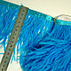 Trim of ostrich feathers 10-15 cm light blue, braid, Moscow,  Фото №1