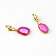Earrings with agate, pink earrings large agate, earrings gift. Earrings. Irina Moro. My Livemaster. Фото №5
