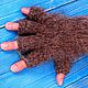 Gloves-fingerless gloves made out of dog fur 'Severe Janitor.'Glovelettes. Mitts. Livedogsnitka (MasterPr). My Livemaster. Фото №5