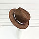 Соломенная шляпа Федора Unisex. Цвет коричневый. Шляпы. Лана Анисимова. Ярмарка Мастеров.  Фото №4