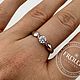 Золотое кольцо с бриллиантом и сапфирами. Кольцо помолвочное. FROLOF JEWELRY. Ярмарка Мастеров.  Фото №8