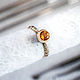 Vermeil ring with 6mm orange citrine (RCR6), Rings, Moscow,  Фото №1