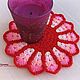 Подставка под горячее вязаная (№25). Подставка под горячее. kalinka38@handmade. Интернет-магазин Ярмарка Мастеров.  Фото №2