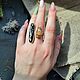 Double ring agate, tiger's eye, Rings, Nizhnij Tagil,  Фото №1