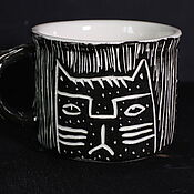 Посуда handmade. Livemaster - original item Mug with Cats.. Handmade.