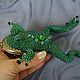 Coin holders: Wallet keychain made of beads green Frog. Coin boxes. AirinBeads. My Livemaster. Фото №5