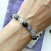 Украшения handmade. Livemaster - original item Bracelet made of natural rutile quartz 