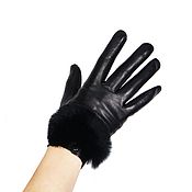 Винтаж handmade. Livemaster - original item Size 7.5. Car gloves from nature.leather and fur. Labbra. Handmade.