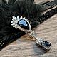 Повязка на голову в стиле Gatsby "Black velvet vintage". Повязки. 'White Dream'. Интернет-магазин Ярмарка Мастеров.  Фото №2