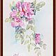 Watercolor. Watercolor miniatures. Flowers. Rose hips-2. Pictures. ArtShipilina. My Livemaster. Фото №6