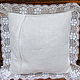 Pillow case linen 42/42 No. №9 decorative. Pillow. flax&lace. My Livemaster. Фото №4