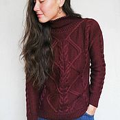 Одежда handmade. Livemaster - original item Women`s wool sweater, warm soft knitted sweater made of yak wool. Handmade.