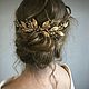 Hair bow Evening gold. Hairpins. Workshop Of The Russian Princess. My Livemaster. Фото №6