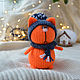 The Tangerine cat in the hat and the scarf, Stuffed Toys, Lipetsk,  Фото №1