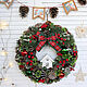 Christmas wreath 'Classic' with a house 38 cm. Wreaths. Zuli. Online shopping on My Livemaster.  Фото №2
