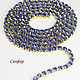 Rhinestone chain dense SS12 3 mm Sapphire in gold DACs 10 cm. Chains. agraf. Online shopping on My Livemaster.  Фото №2