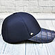 Baseball cap made of genuine crocodile leather and thick fabric, to order!. Baseball caps. SHOES&BAGS. My Livemaster. Фото №5
