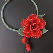 Украшения handmade. Livemaster - original item Beaded necklace rose. Handmade.