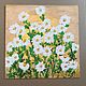 Заказать Painting on a golden background of daisies in the sun 'Loves' 50h50 cm. Larisa Shemyakina Chuvstvo pozitiva (chuvstvo-pozitiva). Ярмарка Мастеров. . Pictures Фото №3