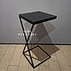 Кофейный столик лофт X black. Столы. SLIVA wood deco. Интернет-магазин Ярмарка Мастеров.  Фото №2