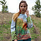 Sweatshirt felted Summer in the woods. Sweaters. silk wool. Online shopping on My Livemaster.  Фото №2