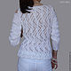 White openwork knitted jumper. Jumpers. CUTE-KNIT by Nata Onipchenko. Online shopping on My Livemaster.  Фото №2