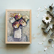 Картины и панно handmade. Livemaster - original item Flowers in a vase, oil painting on canvas, still life.. Handmade.
