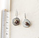 Earrings small 'Seragaki' silver, garnet, copper. Earrings. Ekart Ekaterina Dmitrieva. My Livemaster. Фото №6