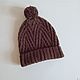Order Knitted hat made of wool with Alpaca 'brown'. Orlova A. Livemaster. . Caps Фото №3
