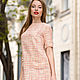 Vestido estilo Chanel beige verano en lino y rayón, Tweed, Dresses, Novosibirsk,  Фото №1