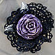 'Rose of Oblivion', a brooch in Gothic style with lace. Brooches. legendavincento. Online shopping on My Livemaster.  Фото №2